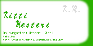 kitti mesteri business card